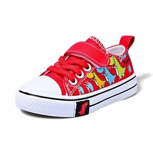 Kids Red Dinosaur Sneakers